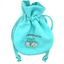 Tiffany & Co.Sterlingsilber 925 Verdreht Knoten Stecker Ohrringe Mit / Tasche