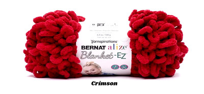 Bernat Alize Blanket-EZ Yarn 37076 Crimson Red 18 yds, 6.4 oz NEW