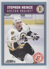 1992-93 Score Canadian Steve Heinze #476 0s5