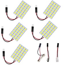 Ym E-bright 5-pack White 5050 24smd Led Panel Dome Light Lamp Assorted Sizes