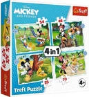 NEW Trefl Jigsaw Puzzle 4 in 1 Pieces 4+ Ages Disney Nice day by Mickey