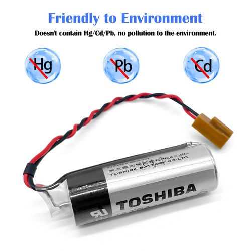 2* 3.6V 2000mAh Primary Battery TOSHIBA AA ER6V for CNC PLC Chip data Backup - Picture 8 of 10