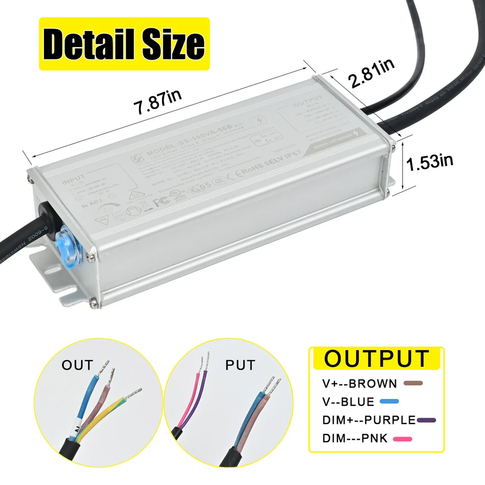 LED Driver SS-100VA-56B 100W/SS-150VA-56B 150W/SS-200VA-56B/SS-240VA-56B 240W - Image 4 of 4
