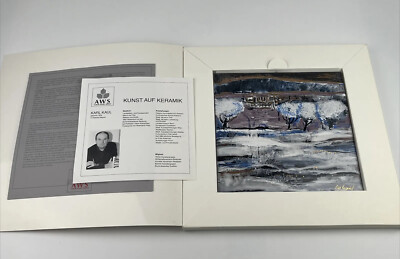 AWS Kunst auf Keramik Karl Kaul Serigraphie - Landschaft - 20. Jh. - OVP, Neu