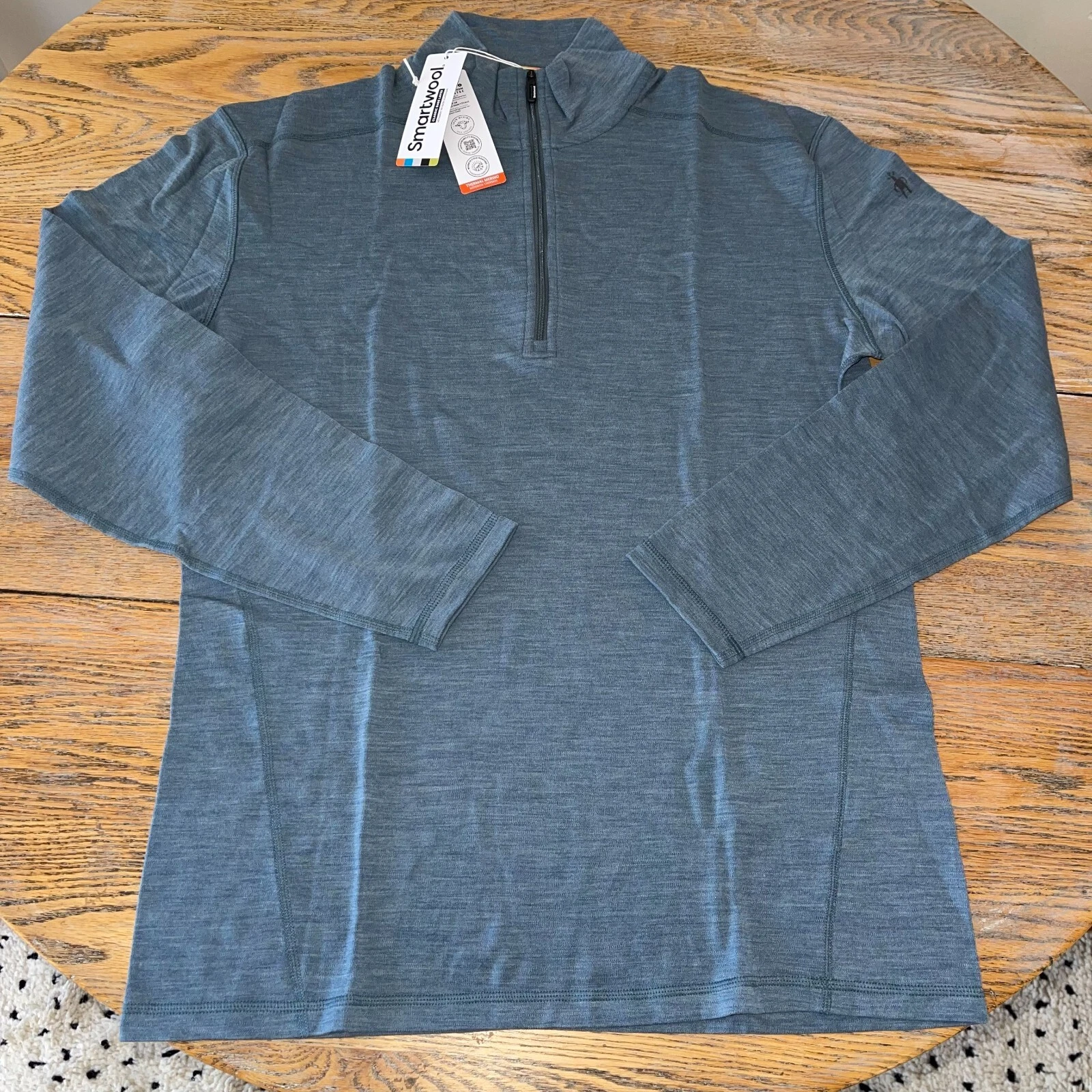SMARTWOOL Classic Thermal Merino Quarter-Zip Base Layer Top/NWT/ML