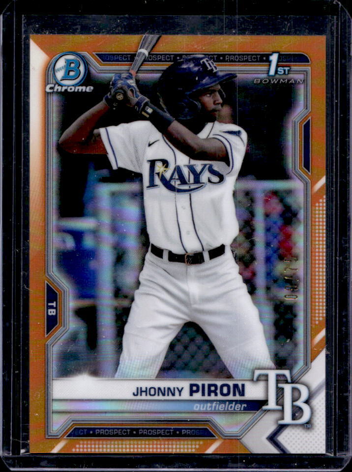 2021 Bowman Chrome Jhonny Piron Prospect Orange Refractor #/25 #BCP-239