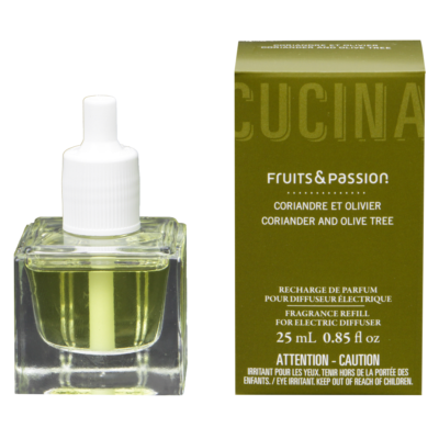 Fruits & Passion Elektrischer Duft Diffuser Mit Koriander & Olive Tree – Raumduft Für 6–8 Wochen