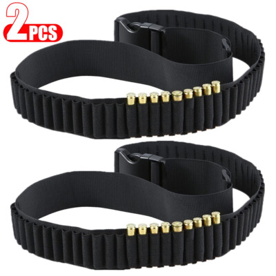 2PCS 50 Rounds Bandolier Cartridge Belt Carrier for 308 Cal. 30-30 30-06 556 762