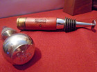 Vintage 7 Pc. LOT BOTTLES & STOPPERS Wood Metal Misc. — photo 9