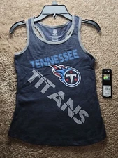 Girls(S-CH 7/8) TENNESSEE TITANS TANK TOP Blue Team Name/Logo Brand New with Tag