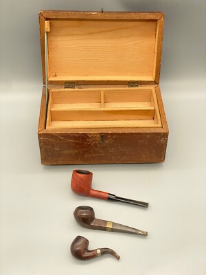 KONVOLUT PFEIFEN EGRA BRUYERE EP SAR ERMEFO PAR SCHATULLE HOLZ VINTAGE