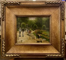 BRITISH IMPRESSIONIST ARTIST CLAUDE CAHILL COOPER OIL ON WOOD BOARD PAINTING