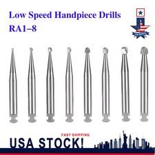 1-10 x Dental Round Tungsten Steel Carbide Burs RA Latch for Low Speed Handpiece