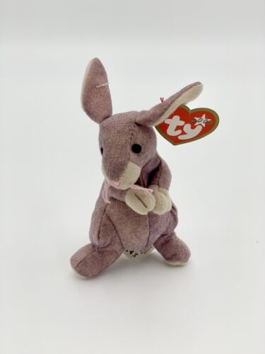 Ty Teenie Beanie Babies Springy the Lavender Bunny Soft Plush Toy 13cm - Picture 1 of 5