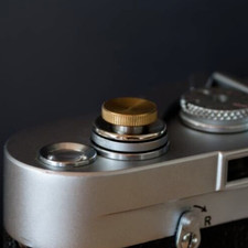 NANIGASHI Shutter Release Button Brass Base finish SMALL Made in Japan