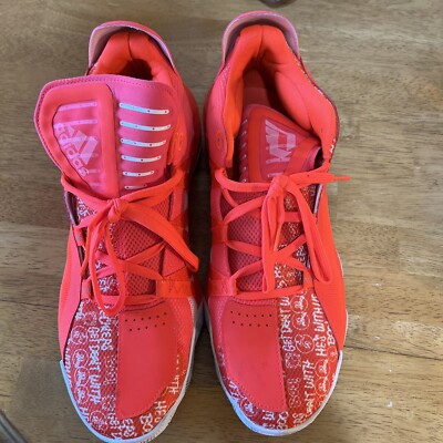 Size 12 adidas Dame I Am My Own Fan Solar Red - Main Image