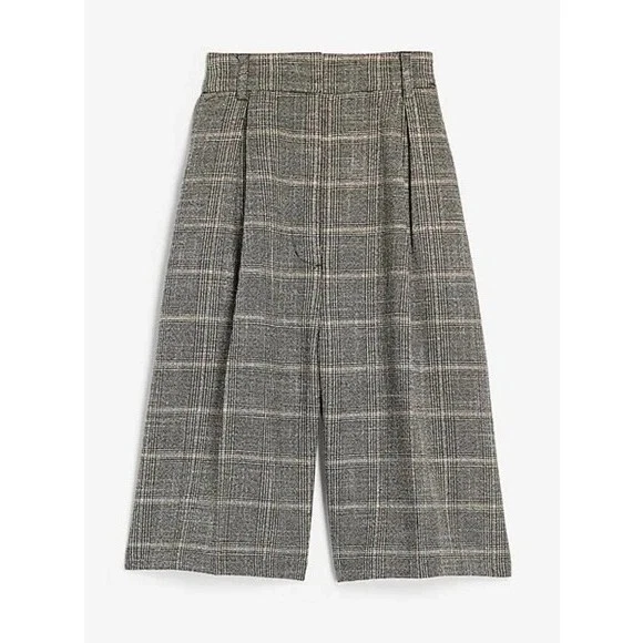 Express High Waisted Plaid Pleated Bermuda Shorts 00 - Image 3 of 3