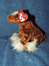 * Original Ty Beanie Baby HOOFER Pferd mit Tag Vitrinenstück Geschenk