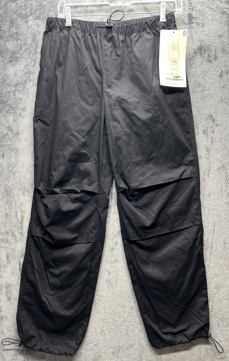 No Boundaries Womens XS 0-2 Black Soot Cotton Parachute Pants 30 Inseam NWT