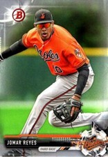 JOMAR REYES  ORIOLES  2017 BOWMAN 3BP137  #ed/499