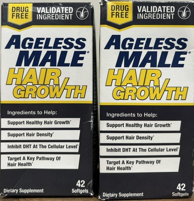 Ageless Male Hair Growth Density 42 Softgels (2 Pack) Expires 05/25