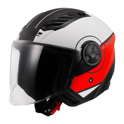 Helm Jet LS2 Of616 Airflow II XL Weiß,Schwarz,Rot Cover