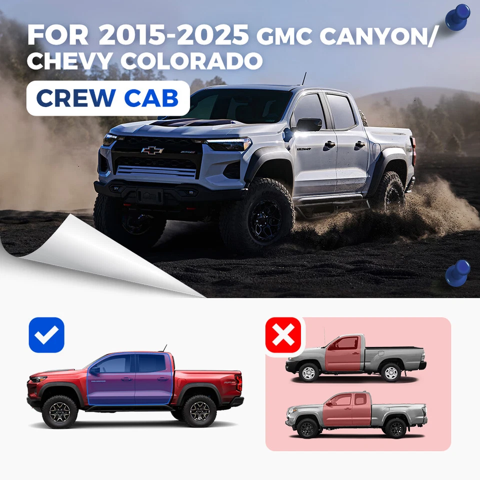 Drop Running Boards for 2015-2026 Chevy Colorado/GMC Canyon Crew Cab Side Steps - Image 2 of 4