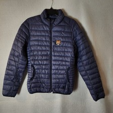 Pull And Bear Womens Jacket Size Eur S Smal1 Navy Quilted Packable Coat 835600