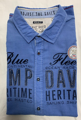 Camp David kurzarm Hemd - Deep Sky - CCU-1703-5094 -  Herrenhemd - TOP
