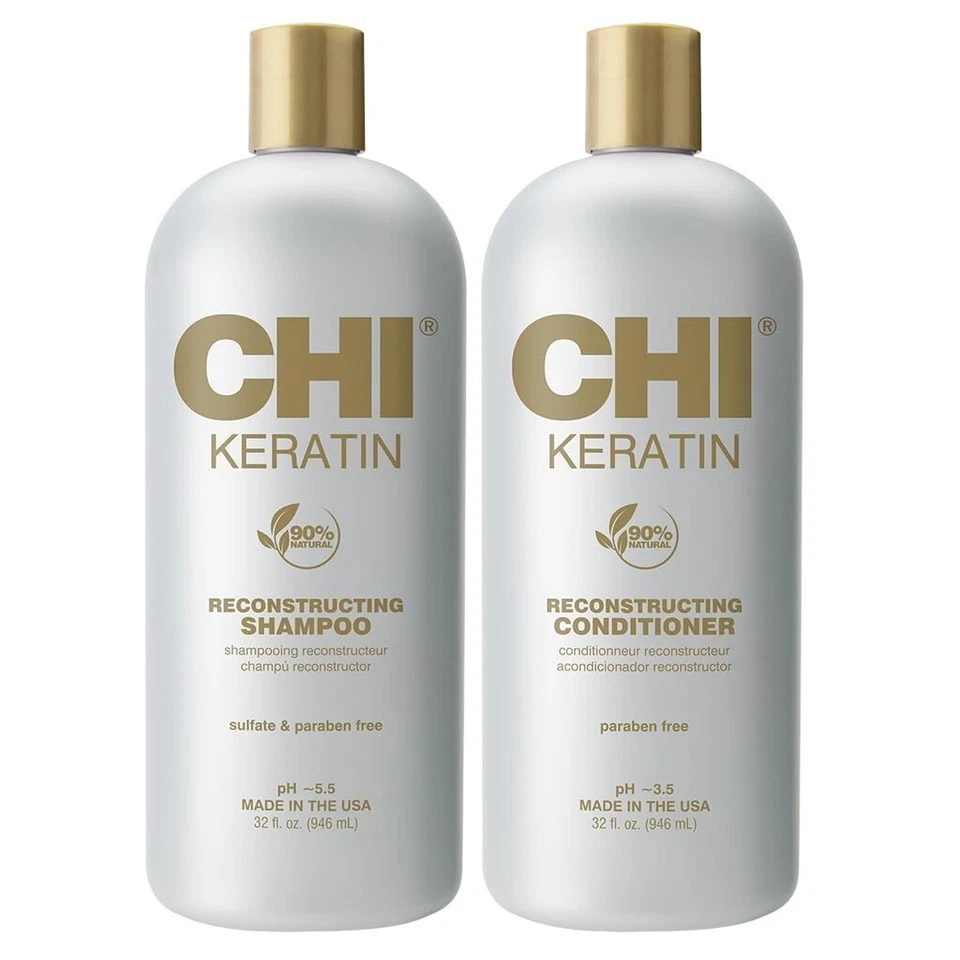 CHI Keratin Reconstructing Shampoo & Conditioner 32 oz Each