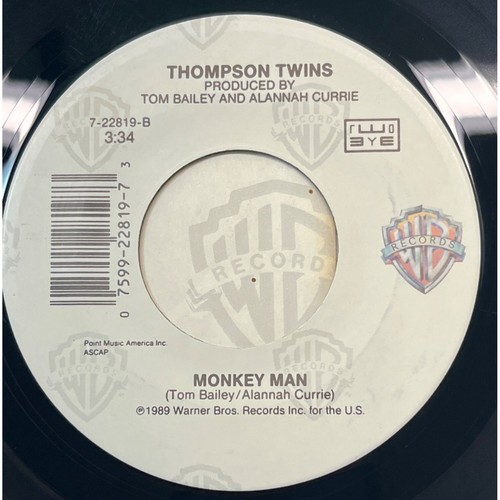 Thompson Twins Sugar Daddy / Monkey Man 45 New Wave Pop Warner Bros 22819 VG+ - Picture 2 of 4
