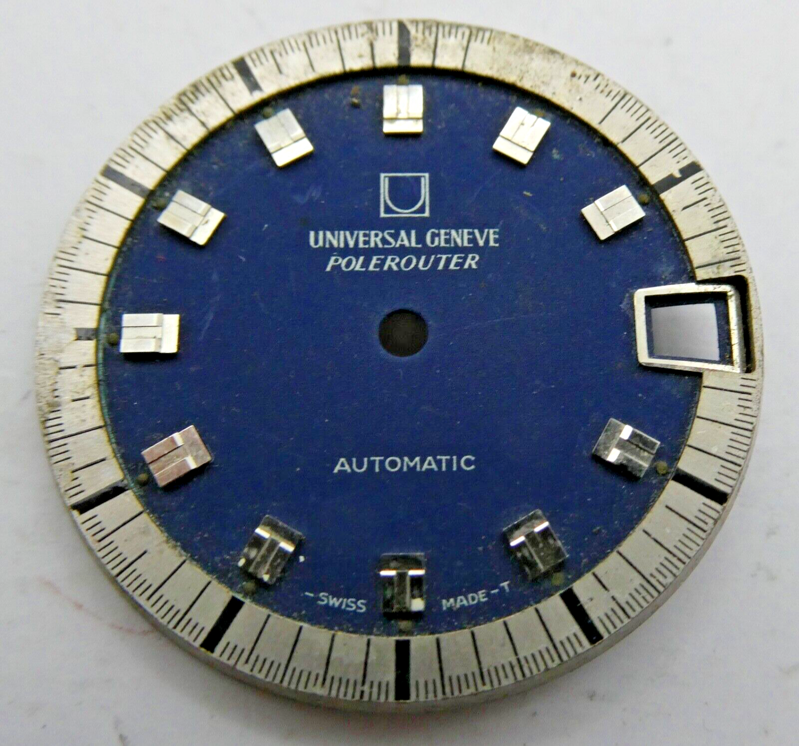 Vintage Universal Geneve Polerouter Date BLUE Dial - Parts