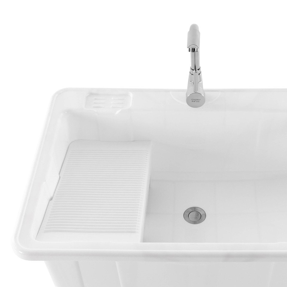 Utility Sink Laundry Tub with Faucet & Basement for Laundry Room Garage