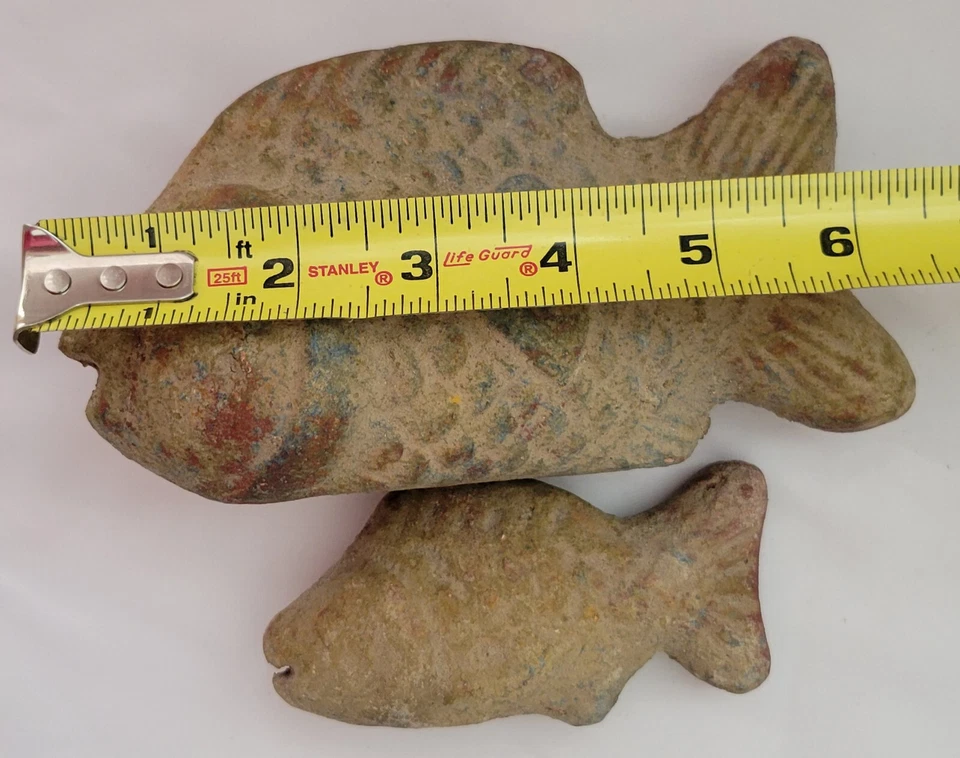 Cerámica rústica de arcilla de pescado - Doble cara - Hecha en Nuevo México - Hecha a mano Foto 3 de 3