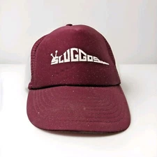 Vintage Maroon Sluggos Hat Cap Snap Back Mesh Foam Front  OTTO Moron #H3