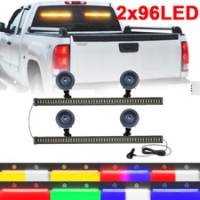 2x96Led Car Strobe Light Bar Front Flash Traffic Advisor Vehicle Beacon Light