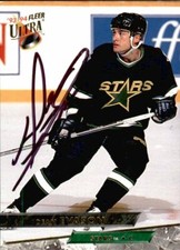 Dean Evason Signed Auto 1993-94 Fleer Ultra card Dallas Stars