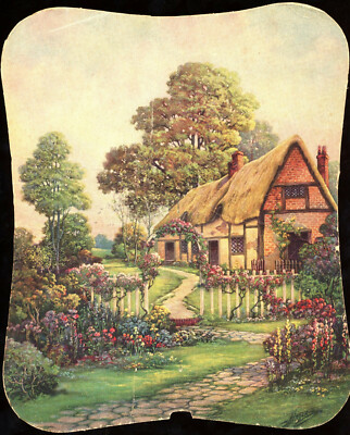 DeVoe's Eagle Mills Tobacco Snuff Ad FAN c1905 Beautiful Cottage Pic 1904WF note