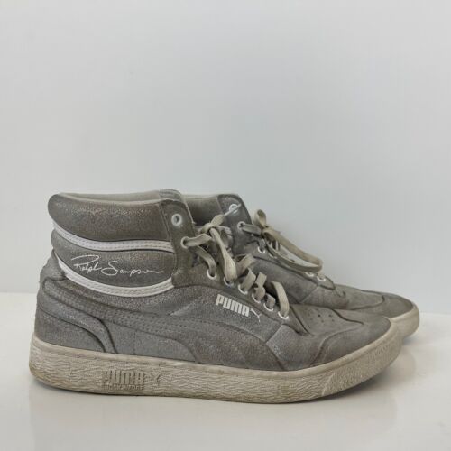 Puma Ralph Sampson Mid Basketball Shoes Cloud Metallic Silver Womens Size 10.5 - Picture 3 of 6