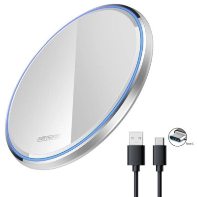 15W Wireless Charger USB Fast Charging Pad For Samsung iPhone  16 15 14 13 12 11