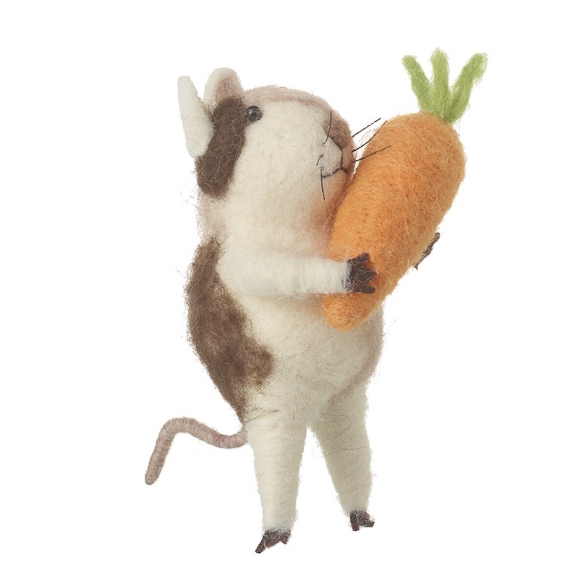 Heaven Sends Felt Mouse with Carrot Country Design Homeware Easter Decoration