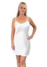 Nightgown Women's Silk Charmeuse Chemise Full Slip Adjustable Straps Sleepwear