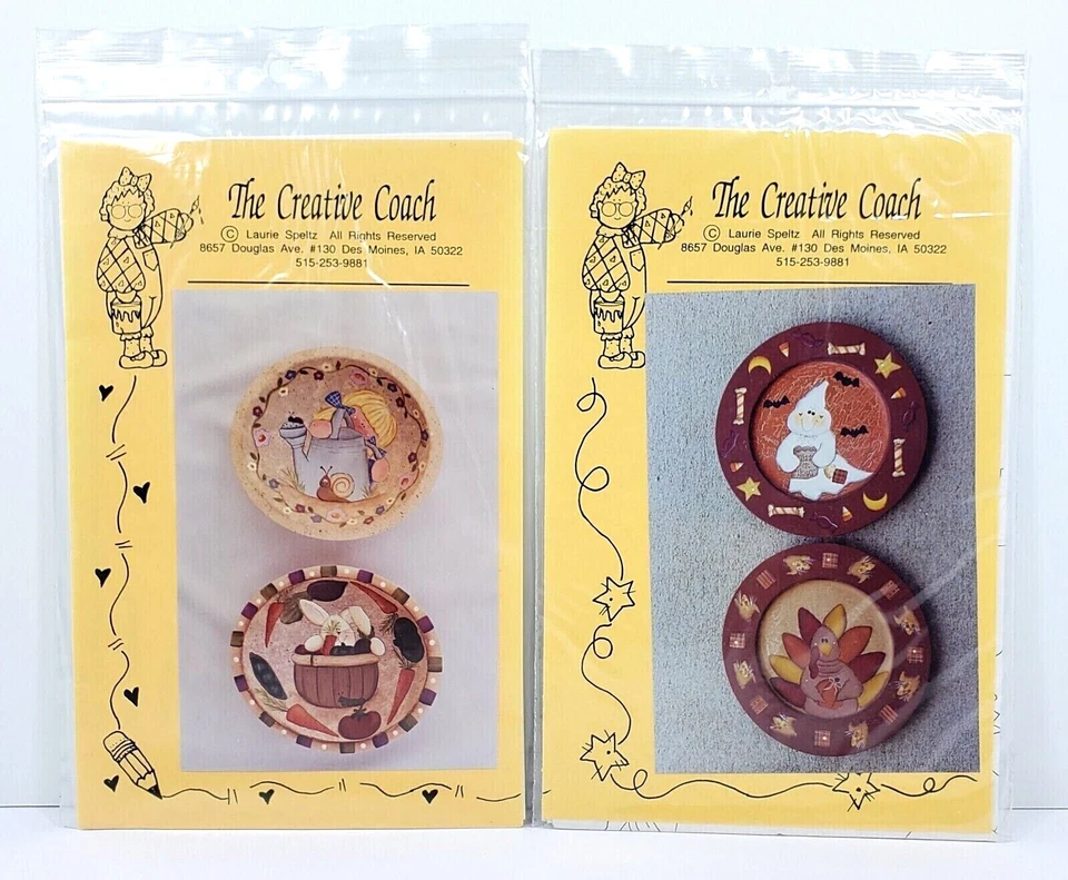 4 Laurie Speltz Tole Painting Instruction Packets Christmas Thanksgiving Spring Foto 2 de 4