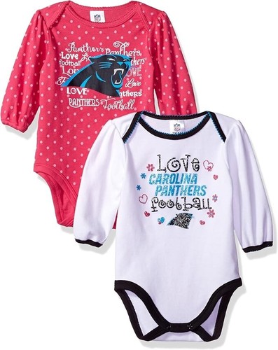 NFL Carolina Panthers 2 Onesie "Love Carolina Panthers Football" 18M by Gerber - Picture 3 of 3