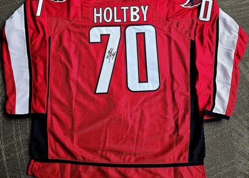 Braden Holtby Signed Throwback Washington Capitals Jersey Size XL. JSA CERTIFIED - Picture 3 of 4