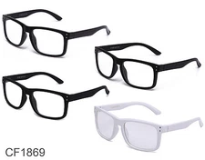  Retro Mens Womens Clear Lens Glasses Hipster Black UV400 Square Matte Vintage