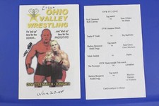 2002 OVW Program Prototype John Cena Signed by Redd Dog Shelton Benjamin w Card