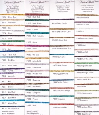 Rainbow Gallery TREASURE BRAID PETITE- U Choose 3 Cards