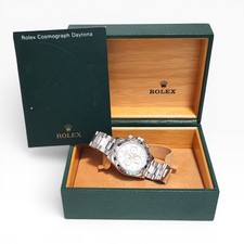 W/Box Rolex Cosmograph Daytona 40mm White Dial Watch 116520 Z Series 2007 Rehaut