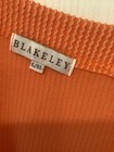 Blakeley Orange Solid Textured Knit Sleeveless Square Neck Romper L/XL BNWOT — photo 3